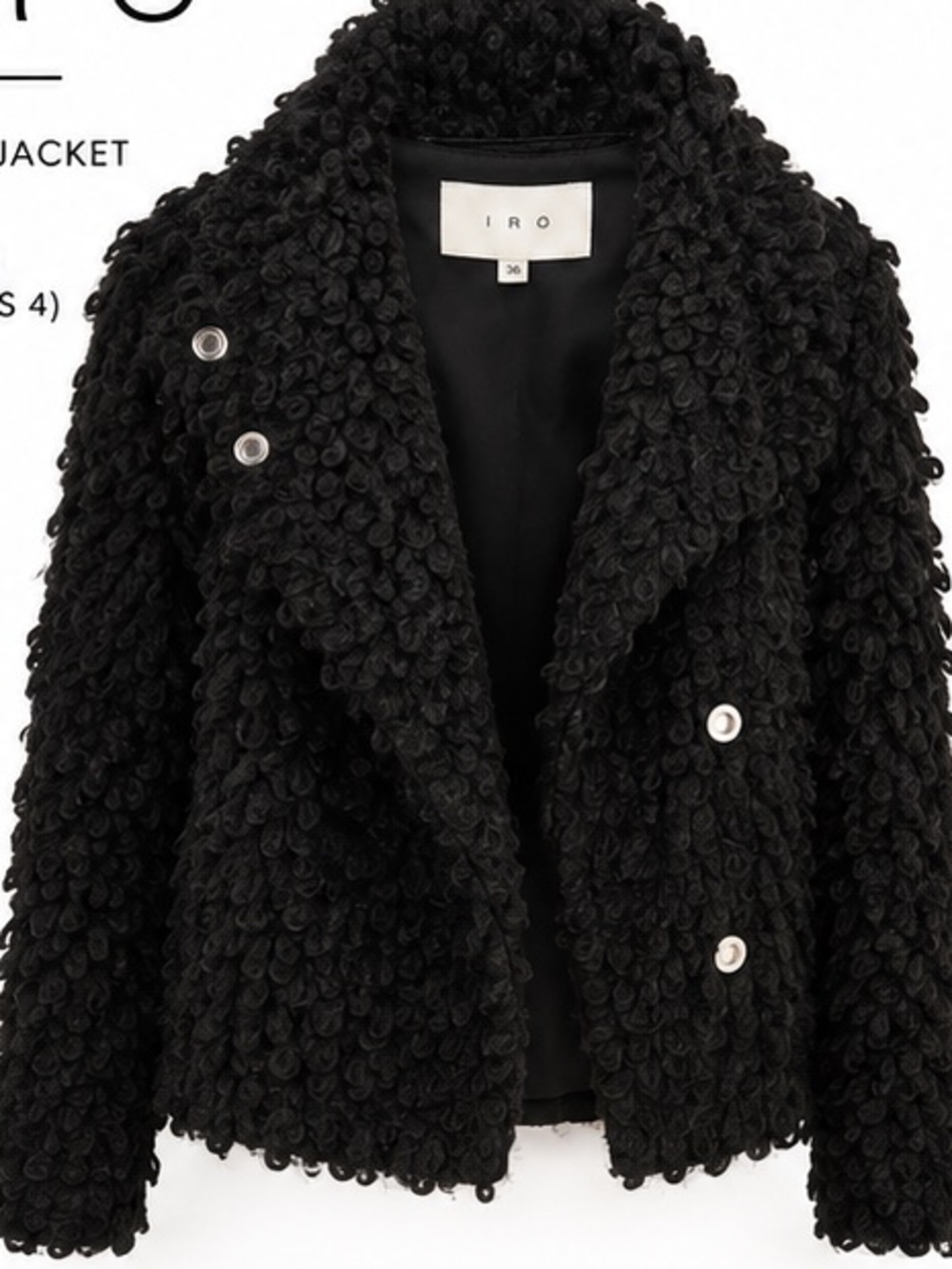 IRO Black caty Teddy Jacket